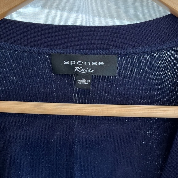 navy open front cardi - Picture 2 of 4